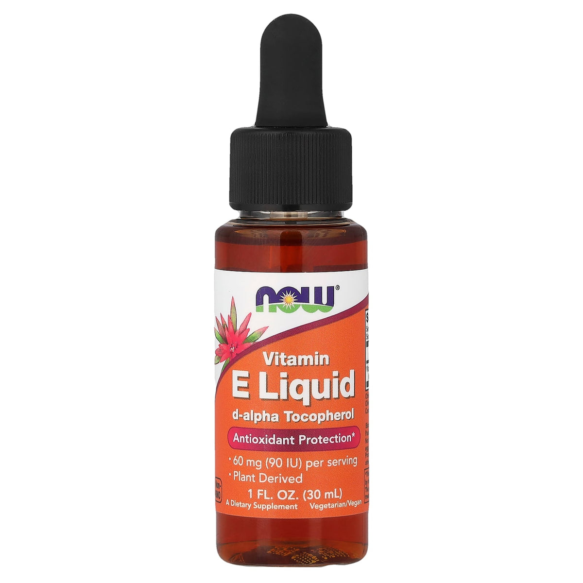 Vitamina E Líquida d-Alfa Tocoferol 30 ml - NOW