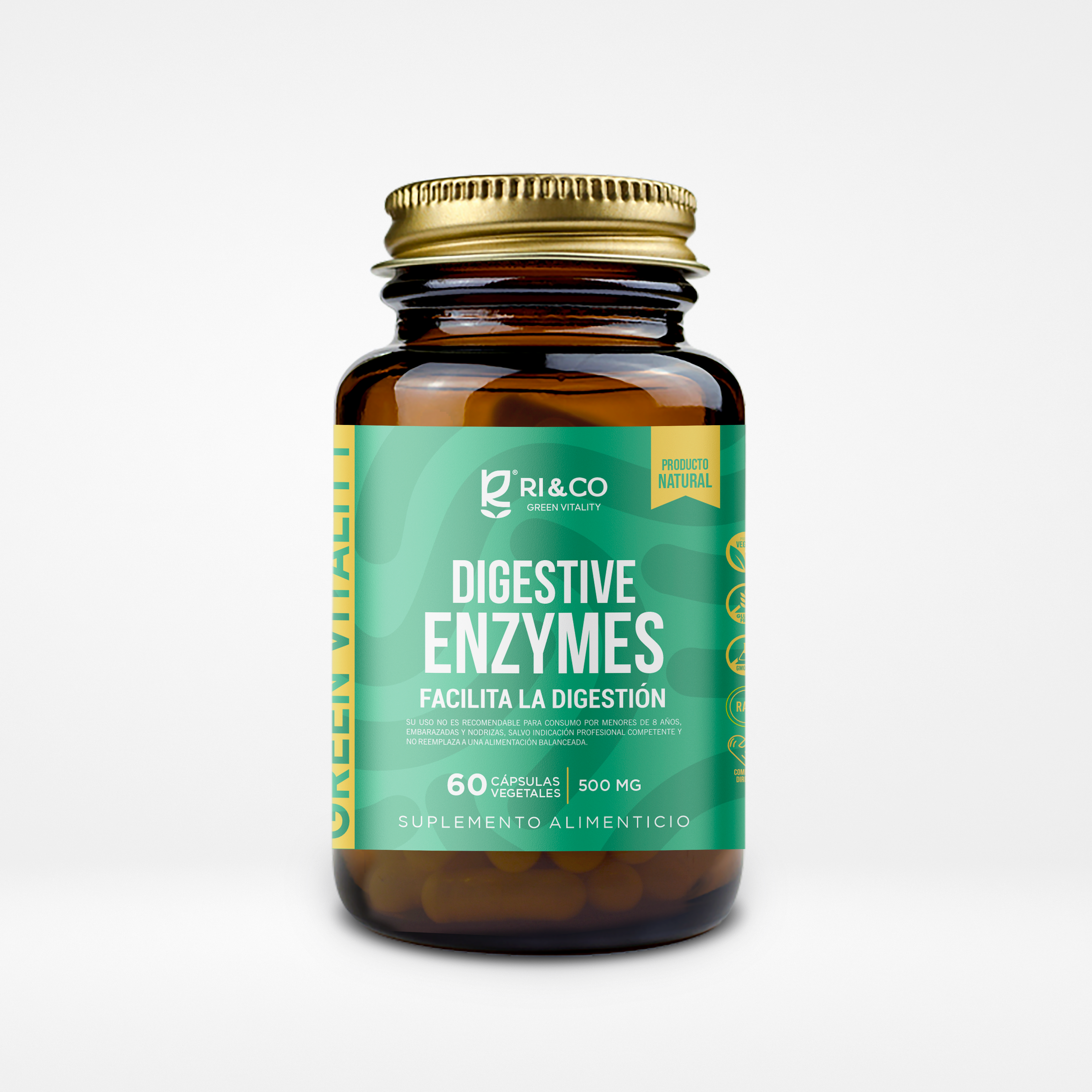 Digestive Enzymes 60 Caps 500 mg - RICO