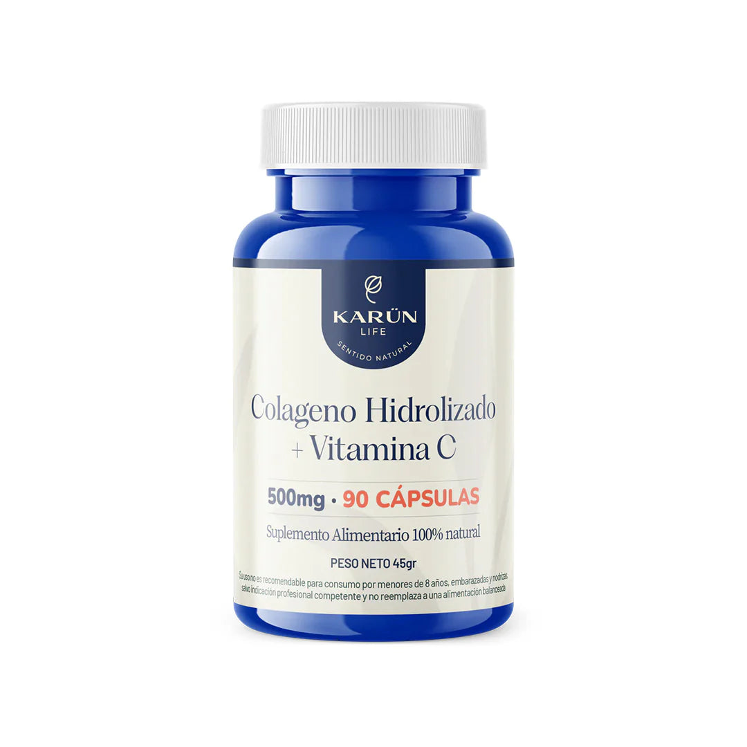 Colageno Hidrolizado + Vitamina C 500mg x 90 caps - Karun Life