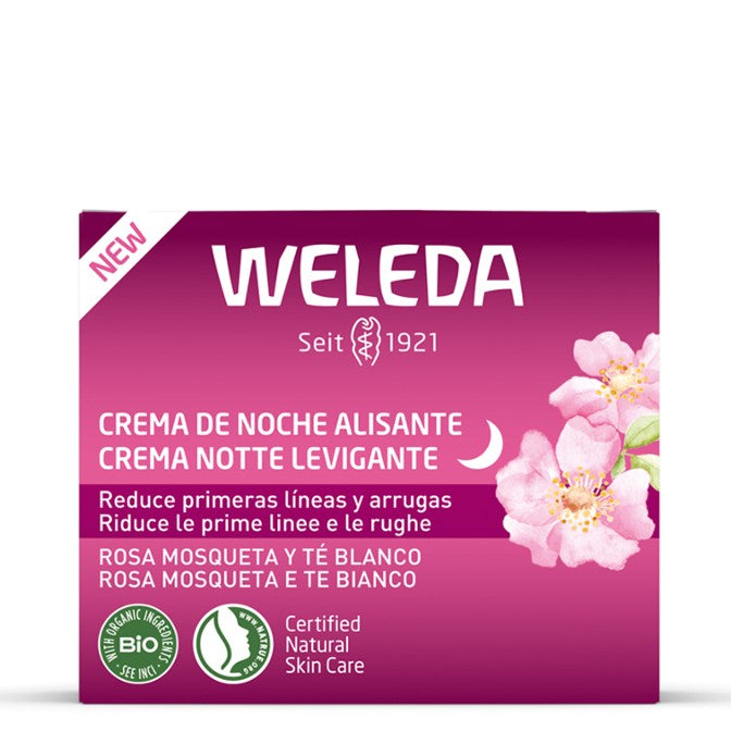 Crema de Noche Alisante de Rosa Mosqueta y Té Blanco 40 ml - Weleda