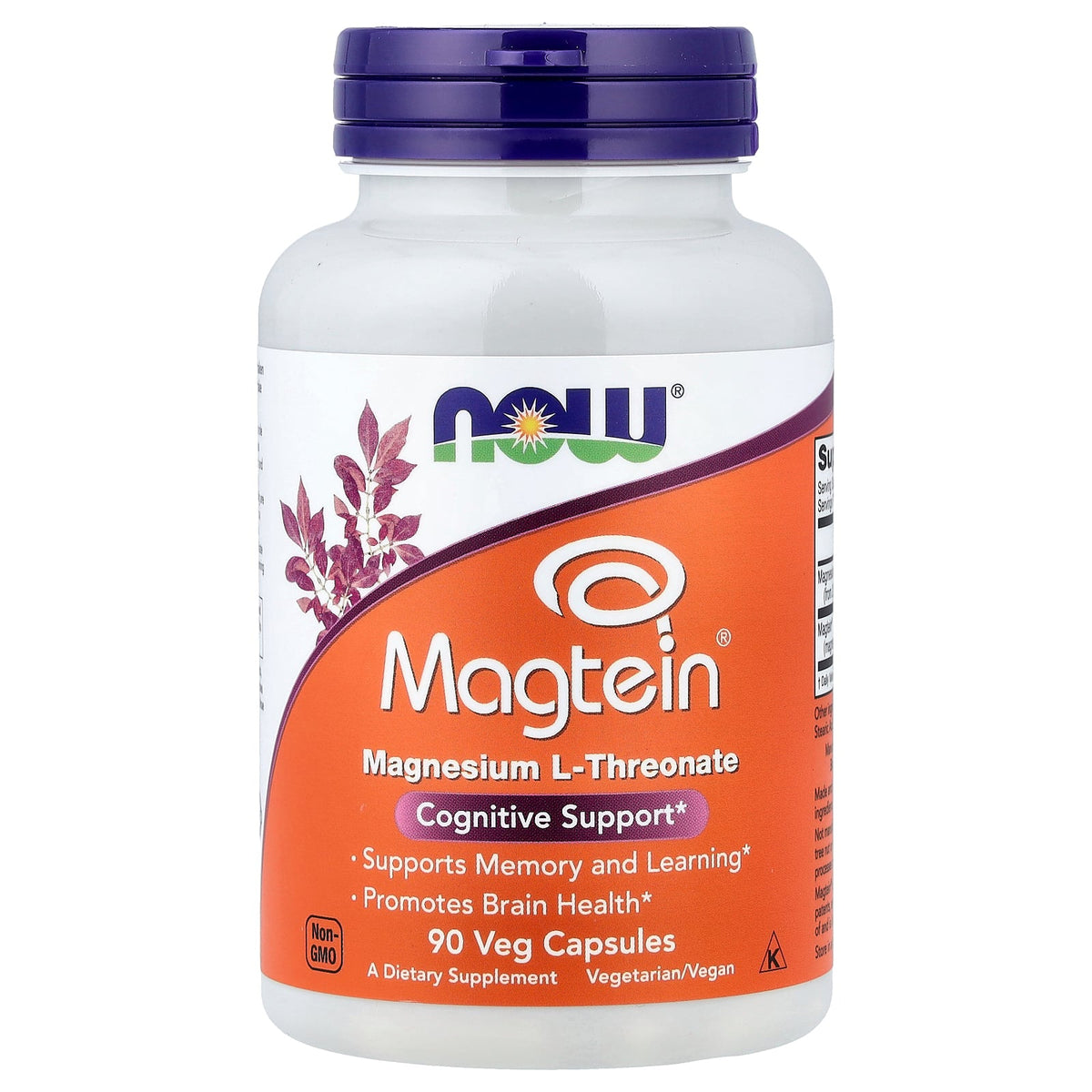 Magtein Magnesio L-Treonato 90 Cápsulas Vegetales - NOW