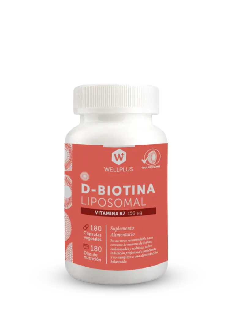 Biotina Liposomal 180 Cápsulas - Wellplus