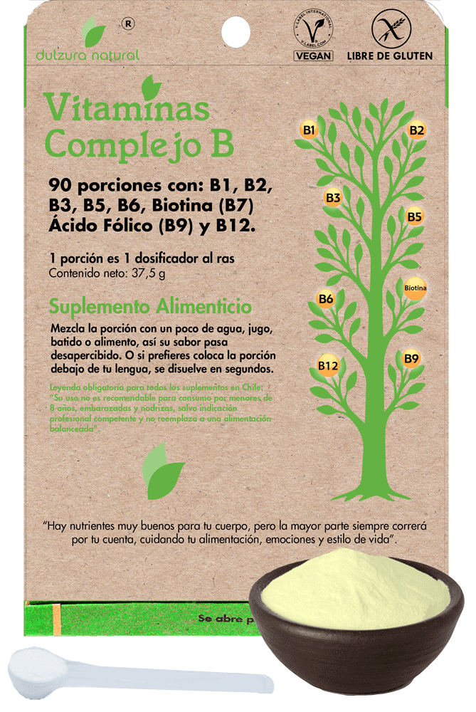 Vitaminas Complejo B en Polvo - Dulzura Natural