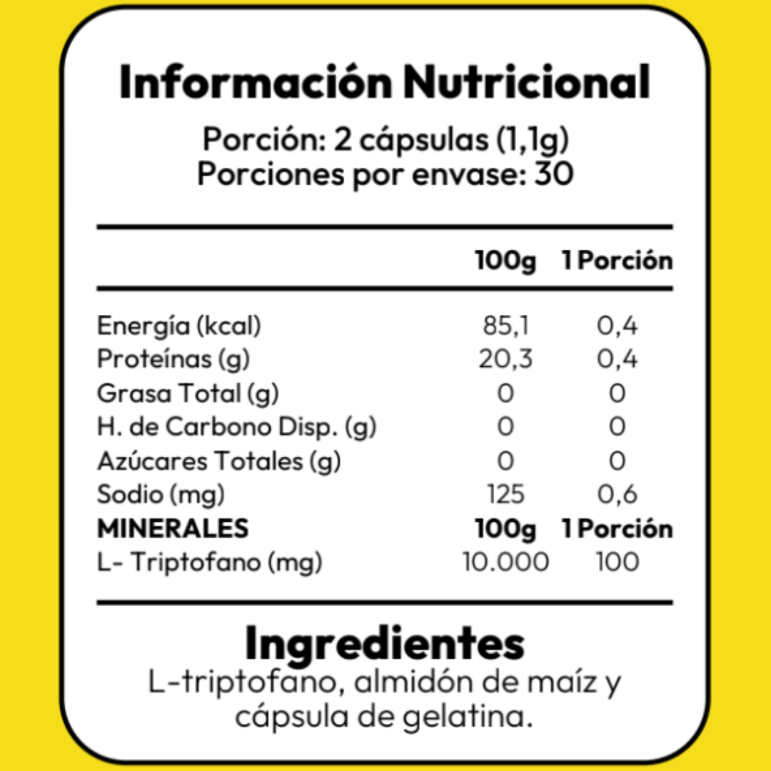 L-Triptofano - 60 Capsulas
