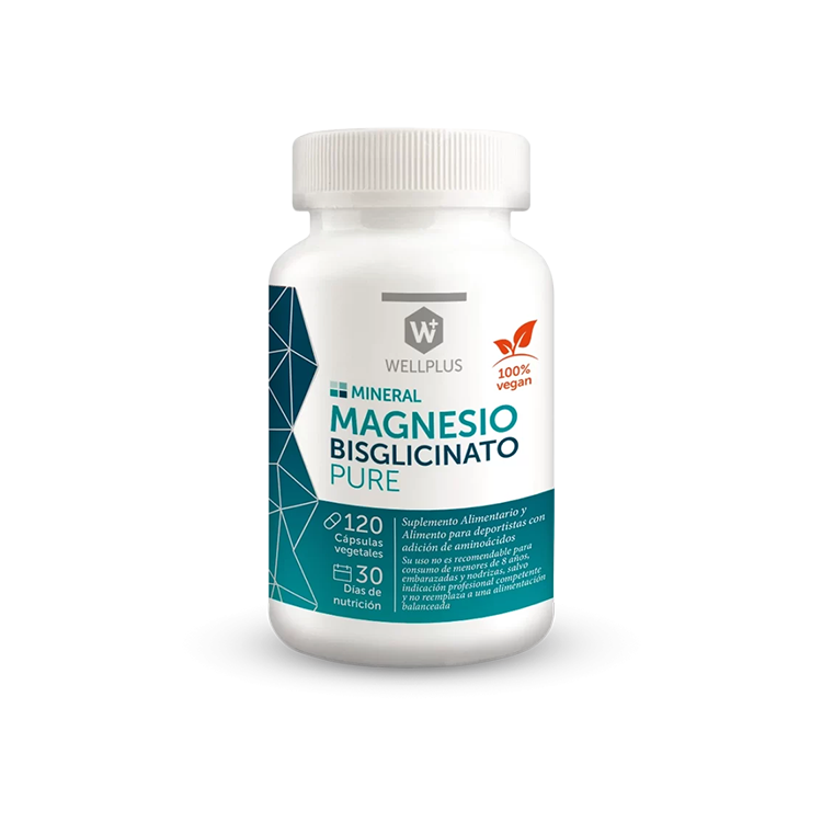Magnesio Bisglicinato - 120 caps - Wellplus