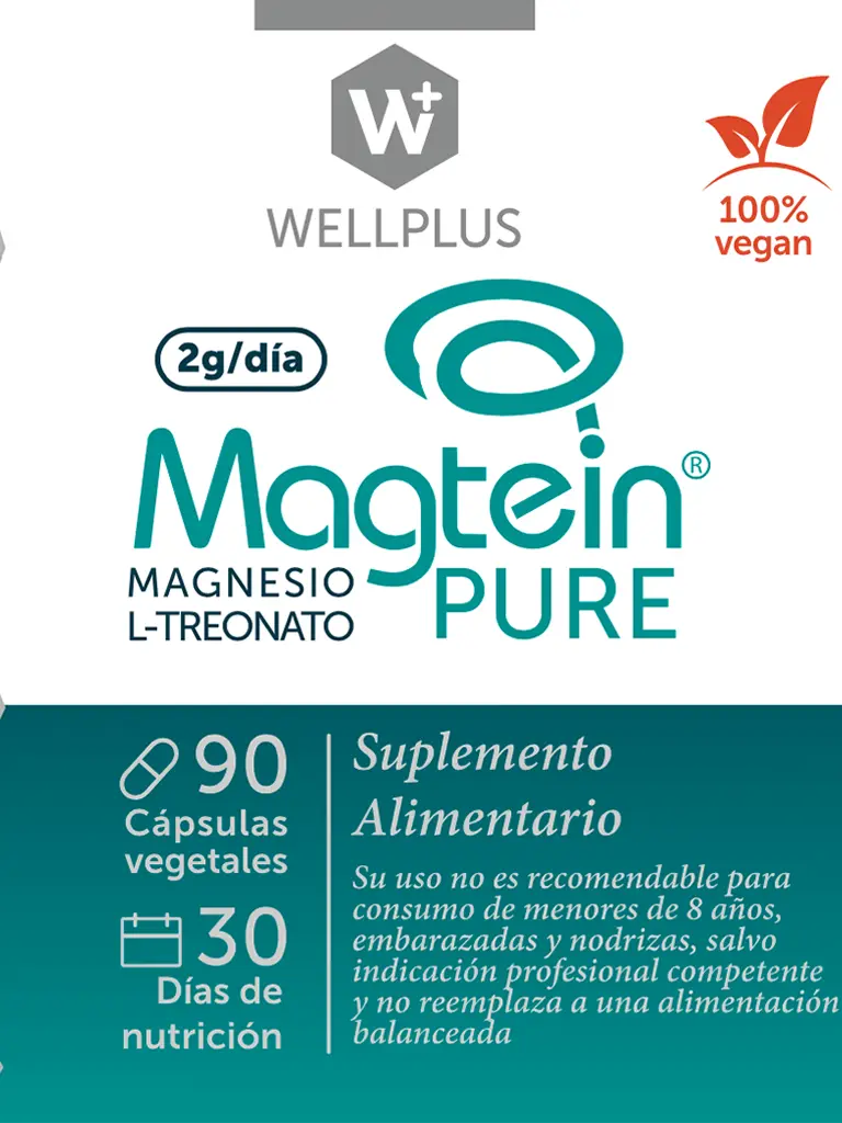 Magtein (L-Treonato) Pure 90 Cápsulas - Wellplus