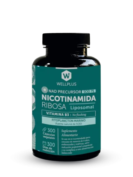Nicotinamida Ribosa Liposomal 300 Cápsulas - Wellplus