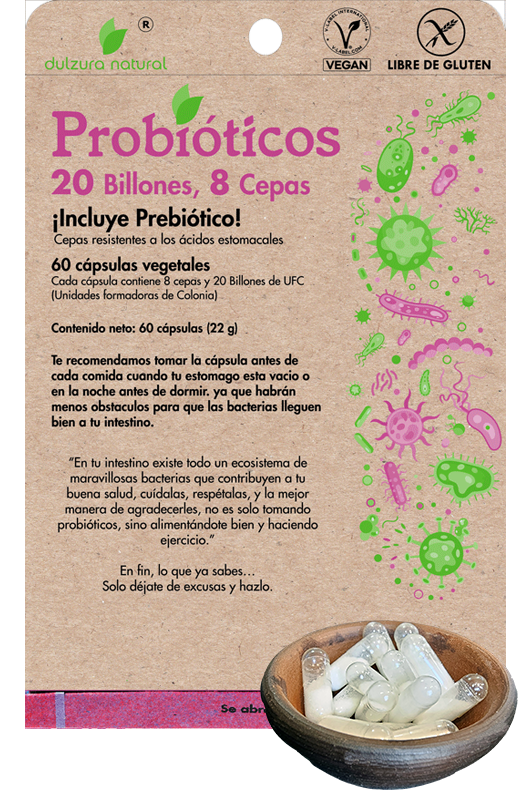 Probióticos 20 Billones 60 Cápsulas - Dulzura Natural