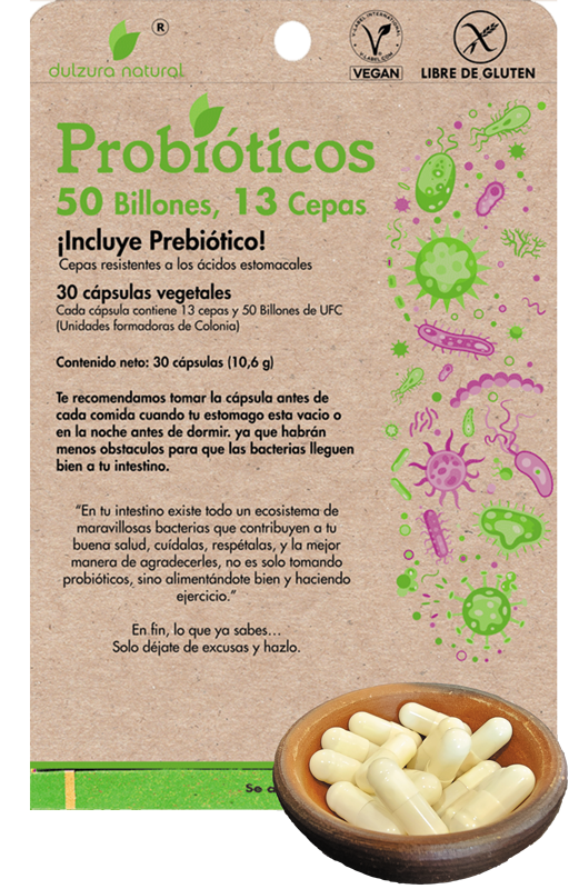 Probióticos 50 Billones 30 Cápsulas - Dulzura Natural