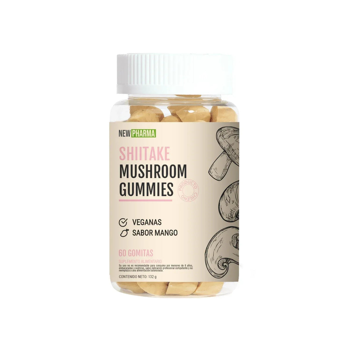 Shiitake Gomitas 60 Unidades - New Pharma